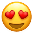 smiling face with heart-shaped eyes